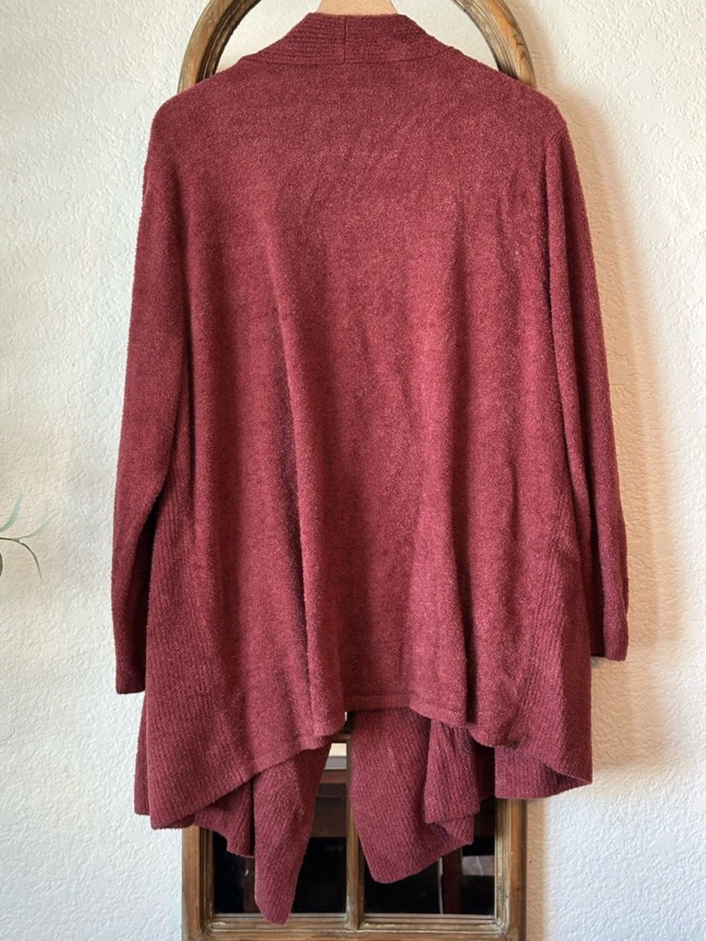 Barefoot Dreams CozyChic Lite Cardigan Burgundy 3X - Picture 2 of 7